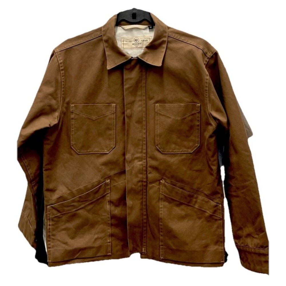 Rogue Territory Men’s Lined Infantry Jacket Size Small Tan Made In USA Huckberry